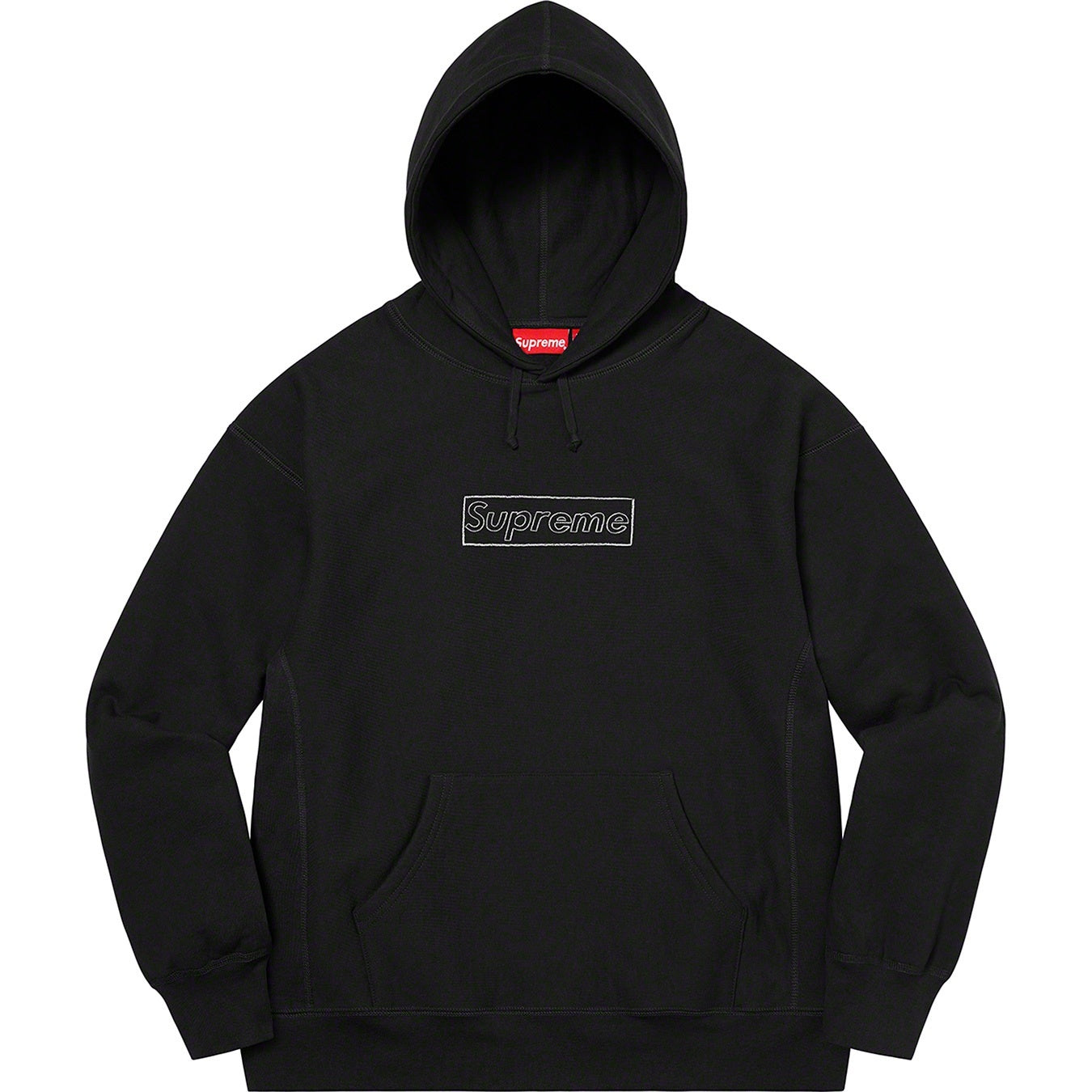 Supreme SS21 Kaws Chalk Box Logo Hooded Sweatshirt Hoodie Black