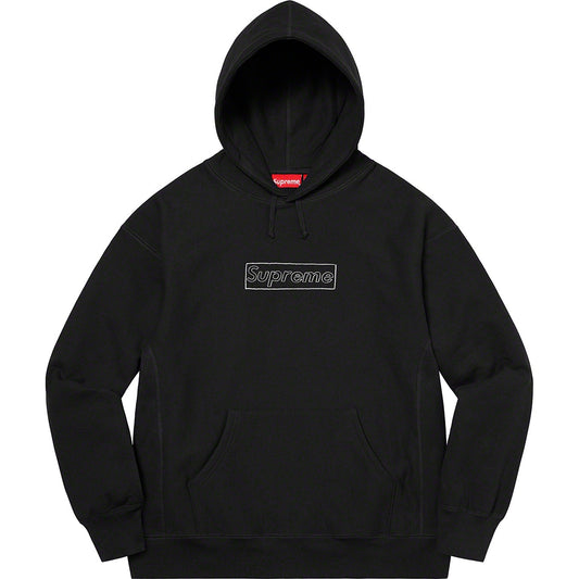 Supreme SS21 Kaws Chalk Box Logo Hooded Sweatshirt Hoodie Black