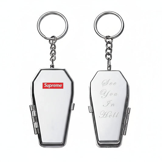Supreme FW17 Coffin Keychain Silver