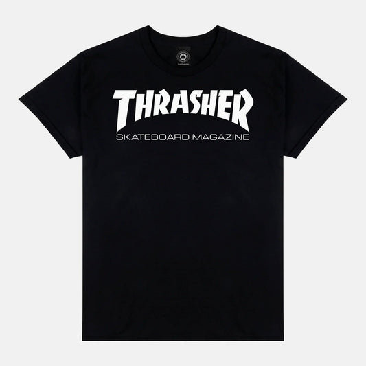 Thrasher Skate Mag Logo Tee Black Skateboard Magazine