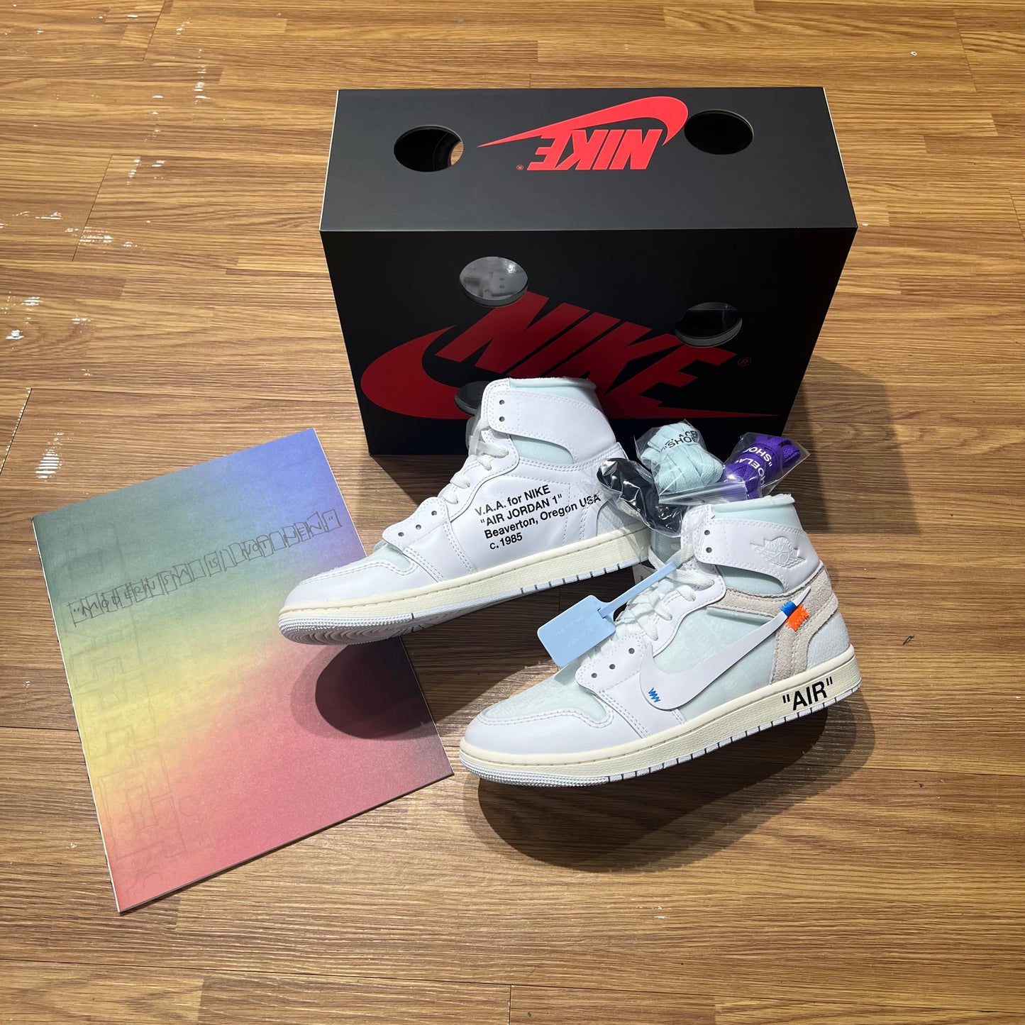 Virgil Abloom Archive x Nike AJ1 Retro High OG Alaska AA3834-100 實拍