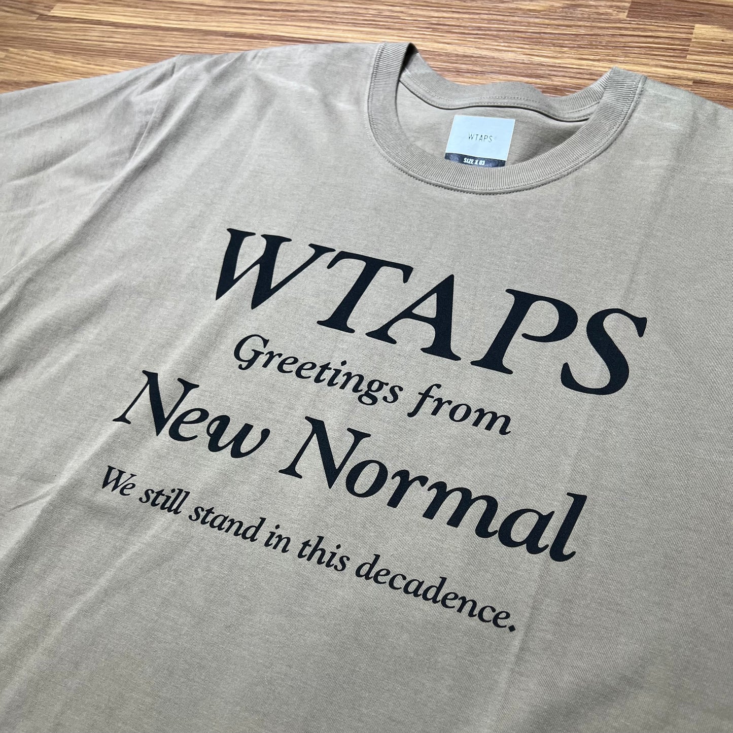 Wtaps New Normal SS Tee Beige 201PCDT-ST17S 實拍