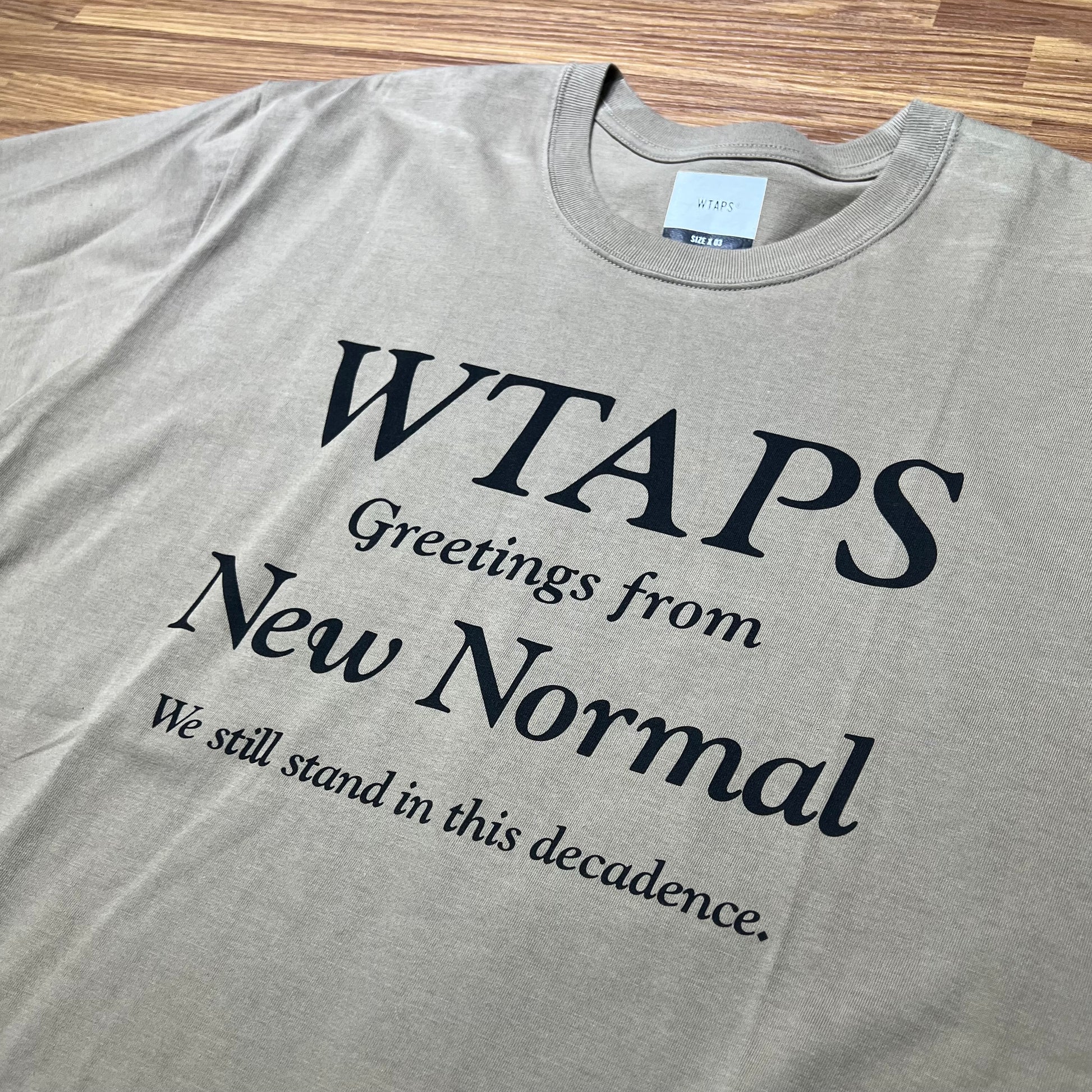 Wtaps New Normal SS Tee Beige 201PCDT-ST17S 實拍