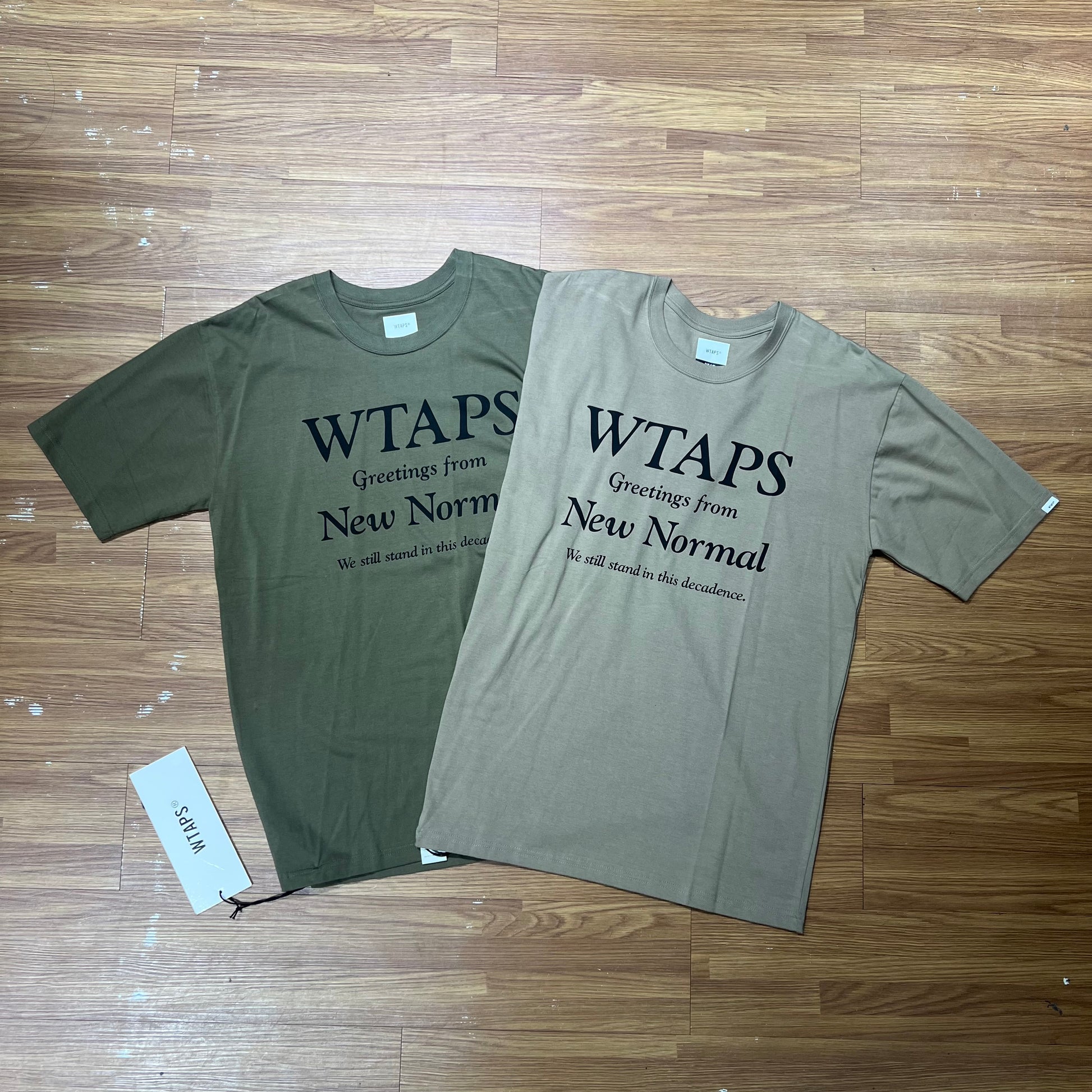 Wtaps New Normal SS Tee Olive / Beige 201PCDT-ST17S 實拍