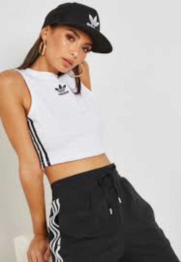 Adidas Originals Crop Tank Top Women White DH3163 白色短版運動背心