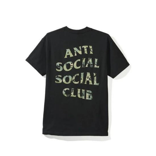 Anti Social Social Club ASSC Woody Tee Black (Made In USA) 黑色迷彩字
