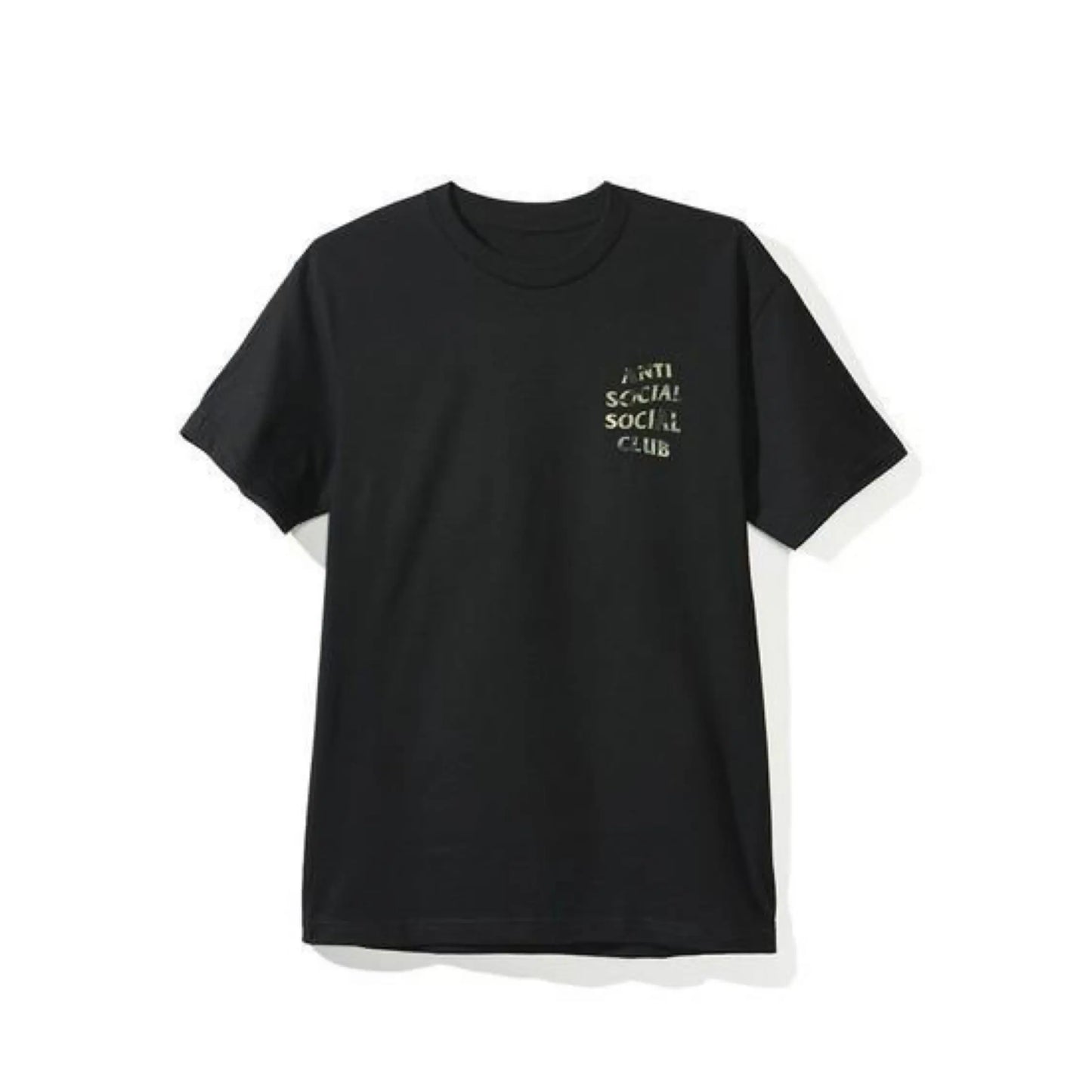 Anti Social Social Club ASSC Woody Tee Black (Made In USA) 黑色迷彩字