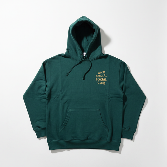 Anti Social Social Club ASSC Glitter Logo2 Hooded Sweatshirt Hoodie Green