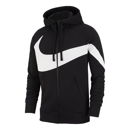Nike NSW Ultra Swoosh Hooded Zip Up Jacket Black AR3084-010 AR3084010