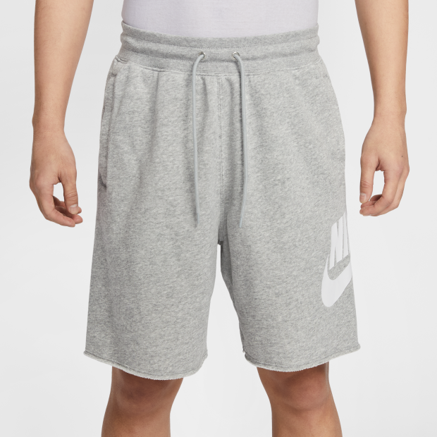 Nike NSW Retro Logo Raw Edge Sweat Shorts Black AT5268-010 Grey AT5268-063