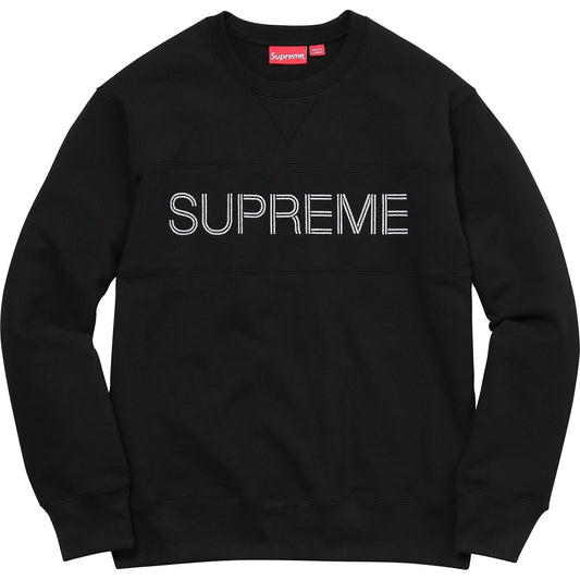 Supreme FW17 Zig Zag Stitch Panel Crewneck