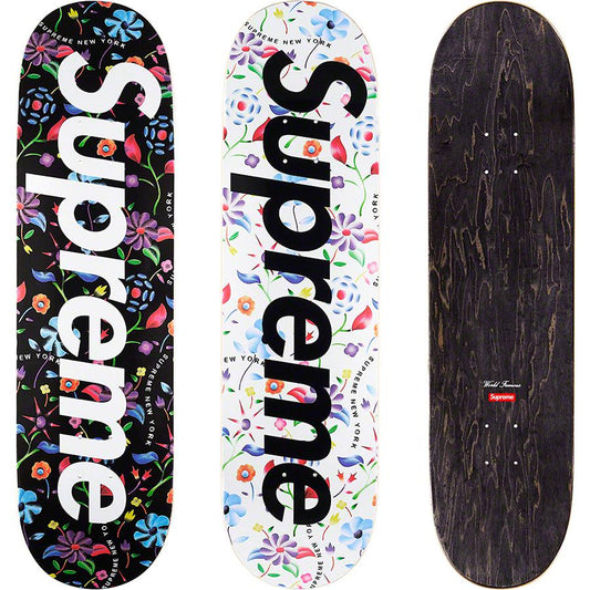 Supreme SS19 Airbrushed Floral Skateboard Deck