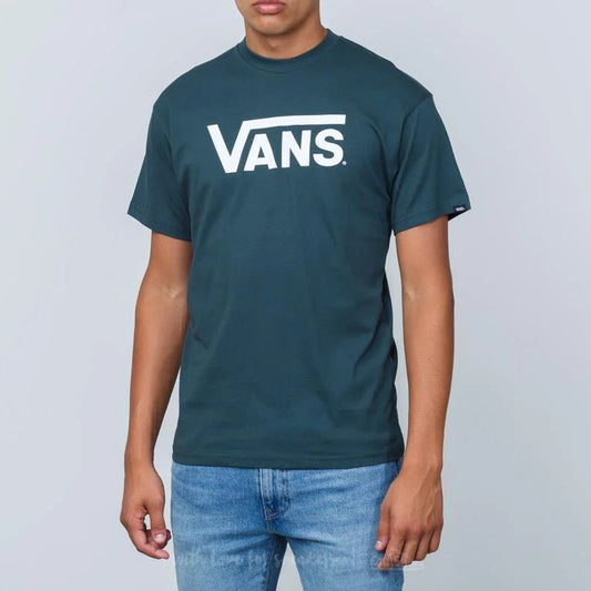 Vans Classic Logo Tee Darkest Spruce White V00GGGRQI Green